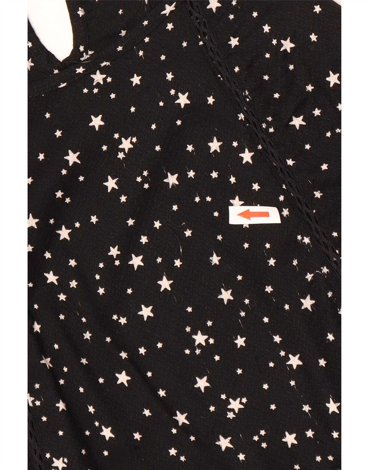 Bluză Superdry Femei Top UK 12 Medium Black Spotted Viscose