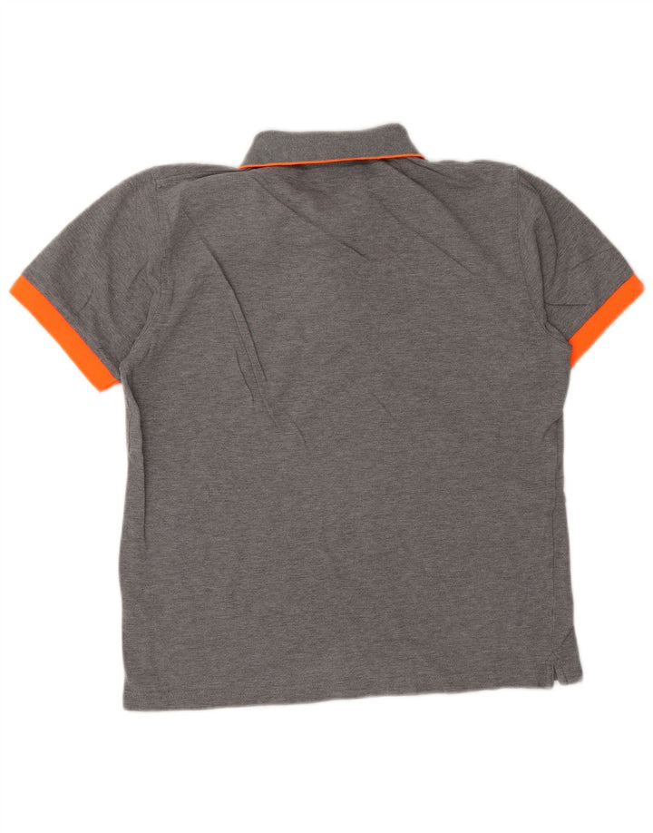 SUN68 Tricou polo pentru bărbați, bumbac, gri mediu