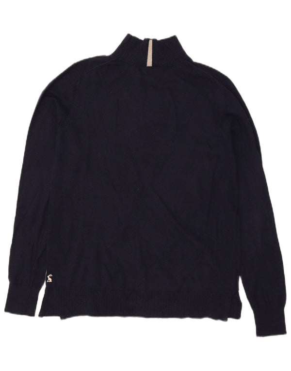 Pulover Jumper pentru femei cu gât țestoasă Joules UK 12 Bumbac bleumarin mediu