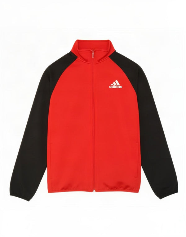 Jachetă de trening pentru băieți Adidas 13-14 ani Poliester color bloc roșu