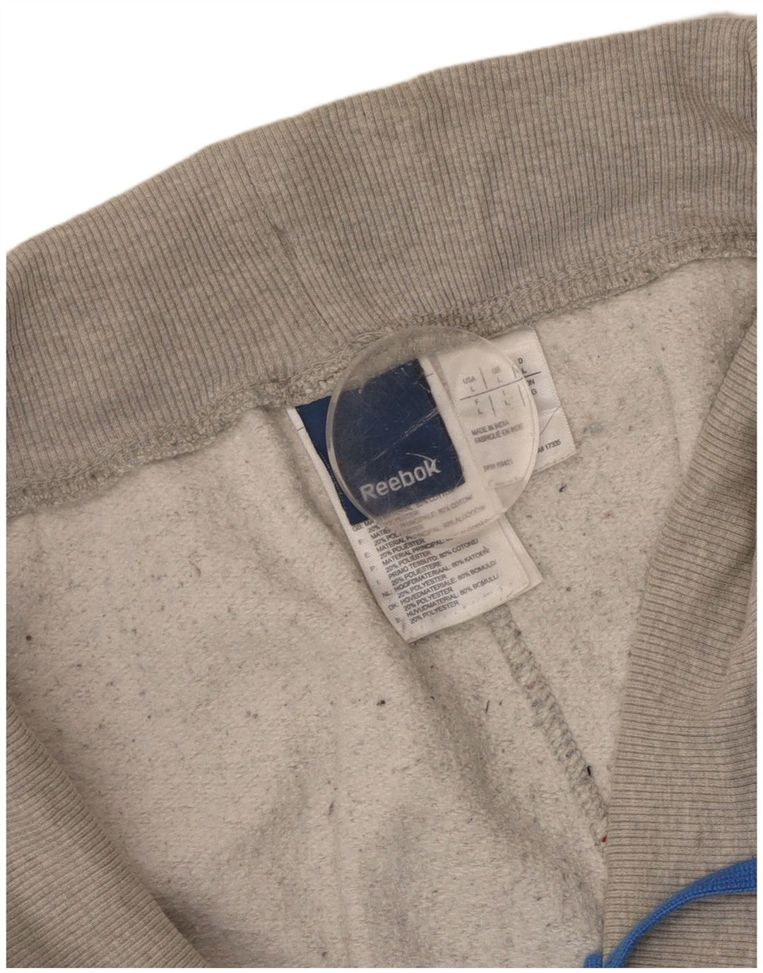 REEBOK Pantaloni de trening pentru bărbați Joggeri mari, gri bumbac