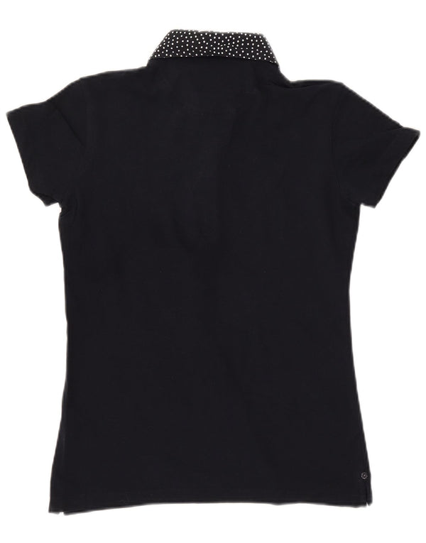 WOOLRICH Cămașă polo slim fit pentru femei UK 12 mediu, bleumarin, bumbac cu pete