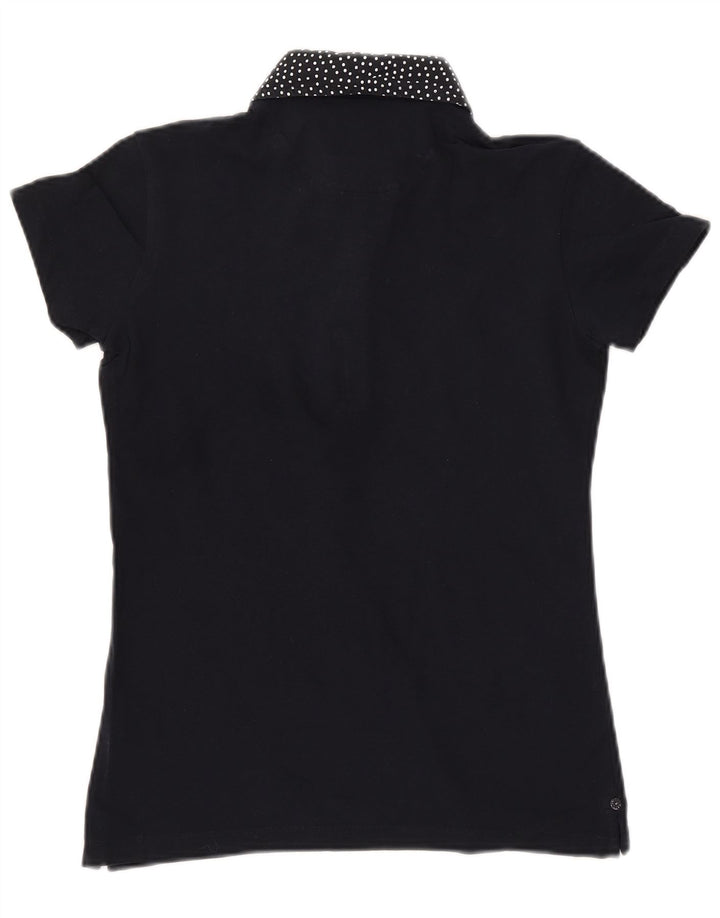 WOOLRICH Cămașă polo slim fit pentru femei UK 12 mediu, bleumarin, bumbac cu pete