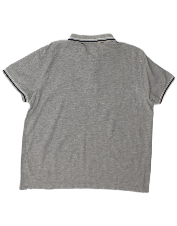 Tricou polo pentru bărbați Lotto, gri mediu cu pete