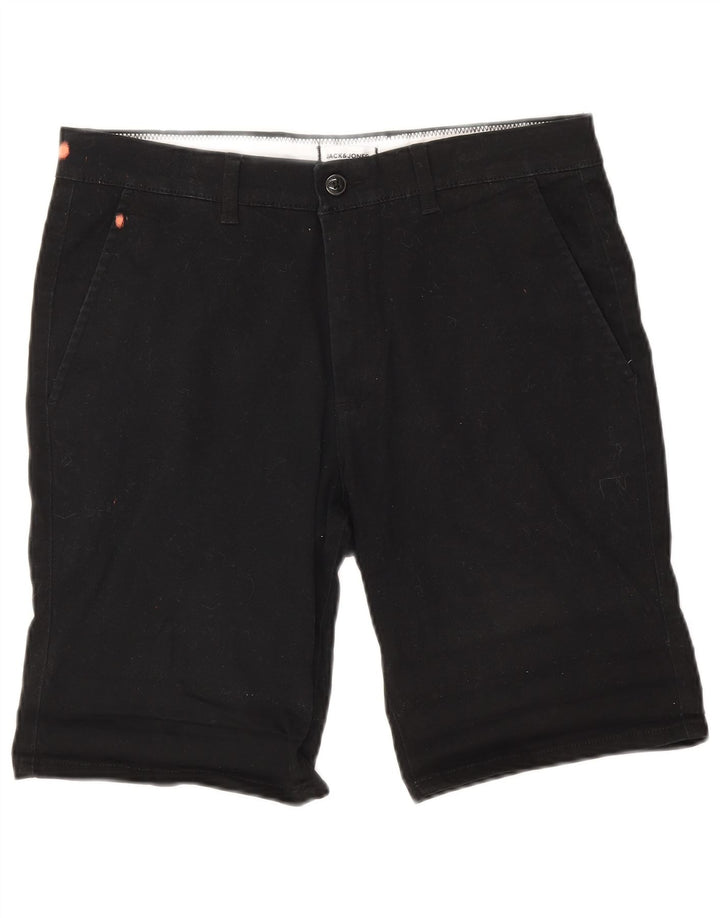 Pantaloni scurți chino Jack & Jones pentru bărbați, bumbac negru, mediu W34