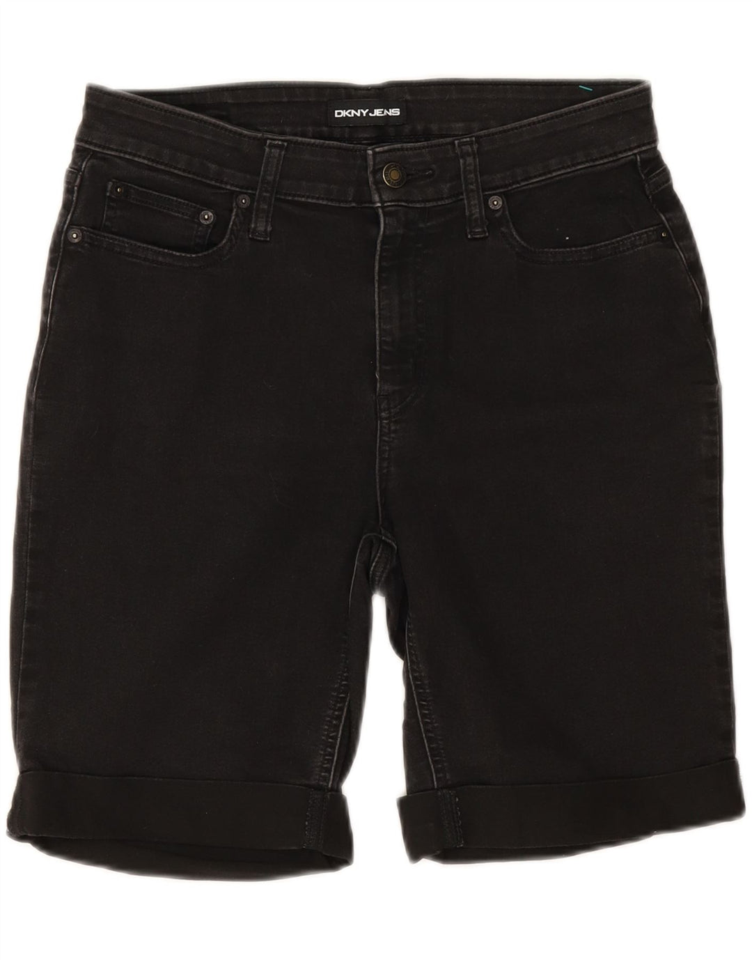 Pantaloni scurți din denim Dkny pentru femei US 10 Medium W28 Bumbac negru