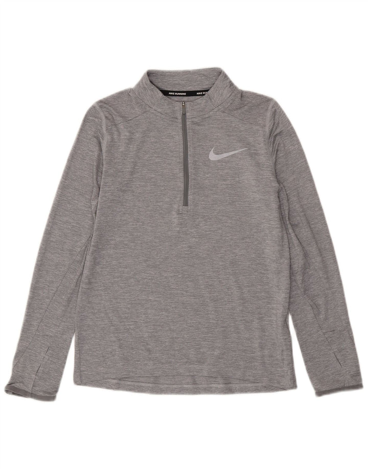 Trening Nike pentru băieți Dri Fit Pullover Top 10-11 ani, mediu gri, pete