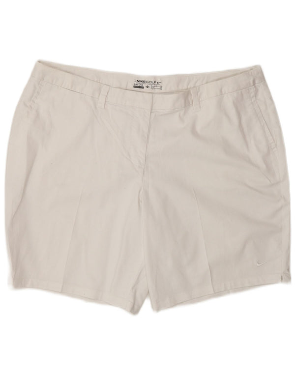 Pantaloni scurti chino Dri Fit Nike pentru femei UK 20 2XL W38 L8 Bumbac alb