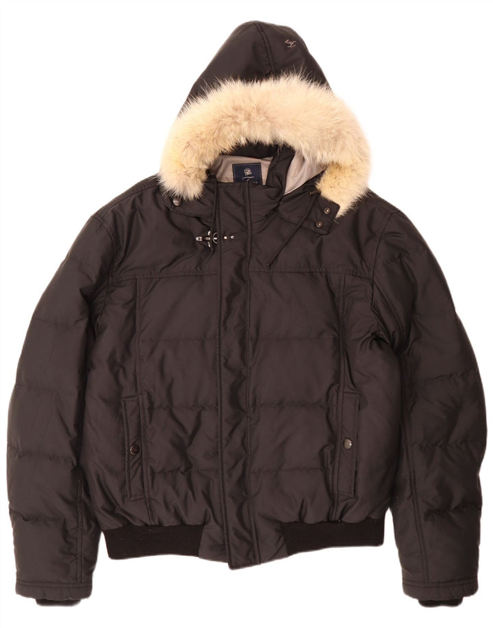 Jachetă căptușită cu glugă Fay pentru bărbați UK 44 2XL Poliester negru
