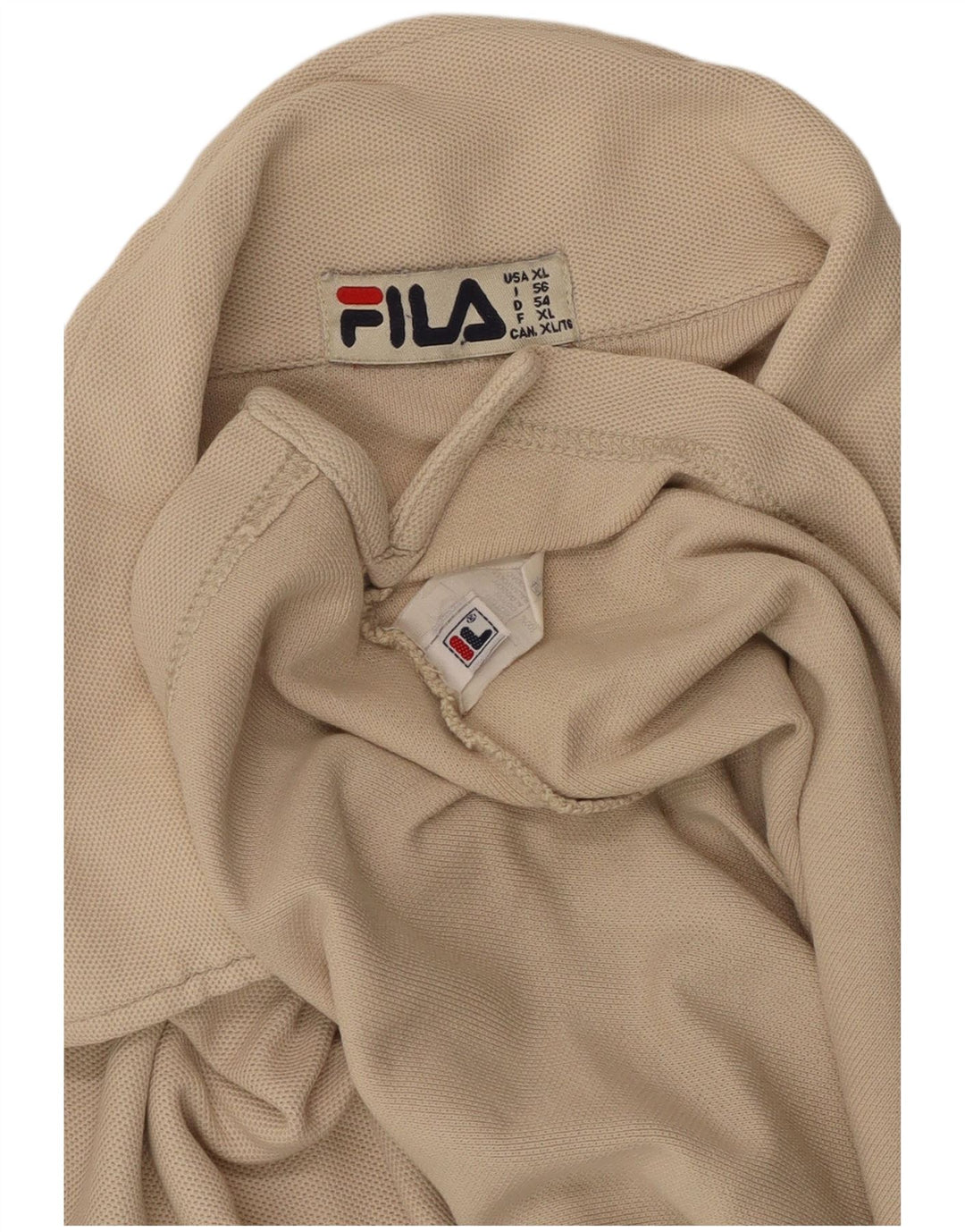 Tricou polo pentru bărbați FILA XL, bej, bumbac