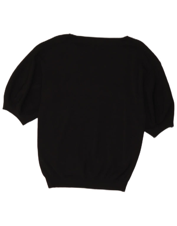 Pulover pentru femei Massimo Dutti cu gât de barcă UK 10 Mic Negru