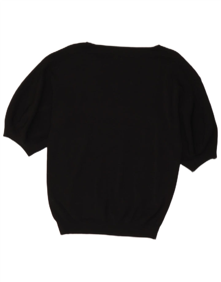 Pulover pentru femei Massimo Dutti cu gât de barcă UK 10 Mic Negru
