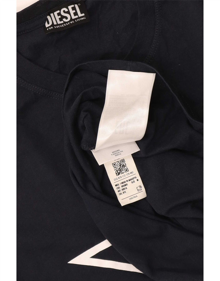 Tricou grafic pentru bărbați Diesel Top mediu din bumbac bleumarin