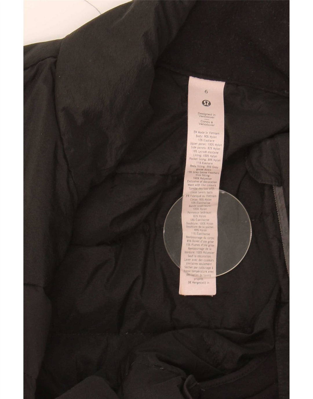 Lululemon Gilet pentru femei US 6 Medium Black Nylon