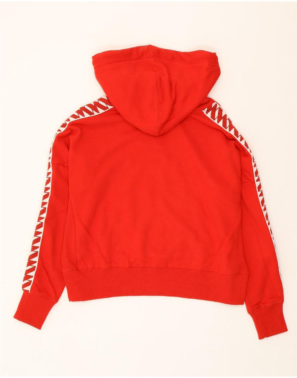 Pulover SUPERDRY pentru femei Crop Graphic Hoodie UK 12 Medium Red Colorblock