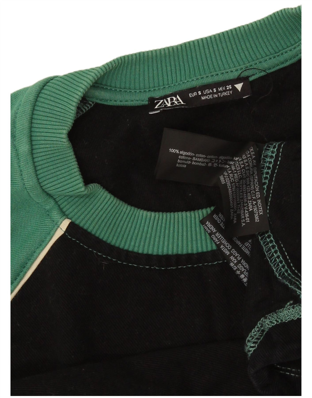 Pulover supradimensionat pentru femei Zara UK 10 Mic negru Colorblock