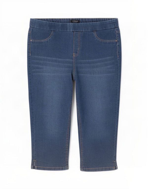 Blugi Capri pentru femei Marks & Spencer UK 18 XL W38 L21 Bumbac albastru