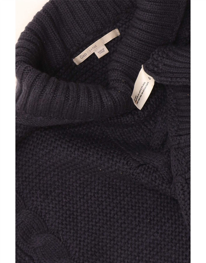 Gap Pulover supradimensionat cu gât rulat pentru femei UK 16 Mare nailon bleumarin