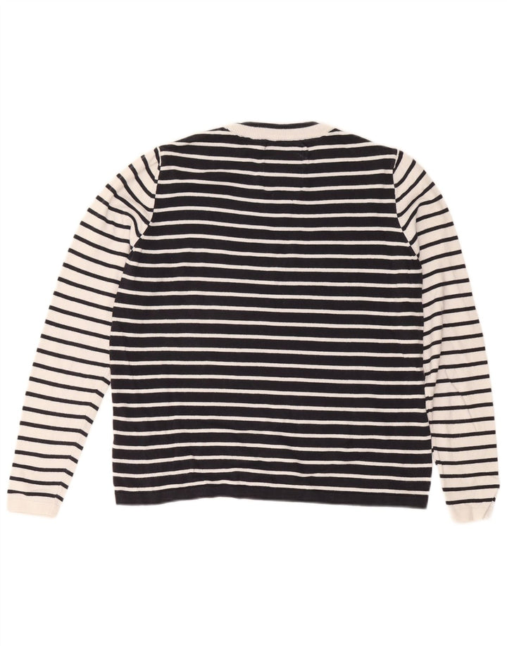 Pulover supradimensionat pentru femei Superdry cu decolteu triplu UK 10 Small White