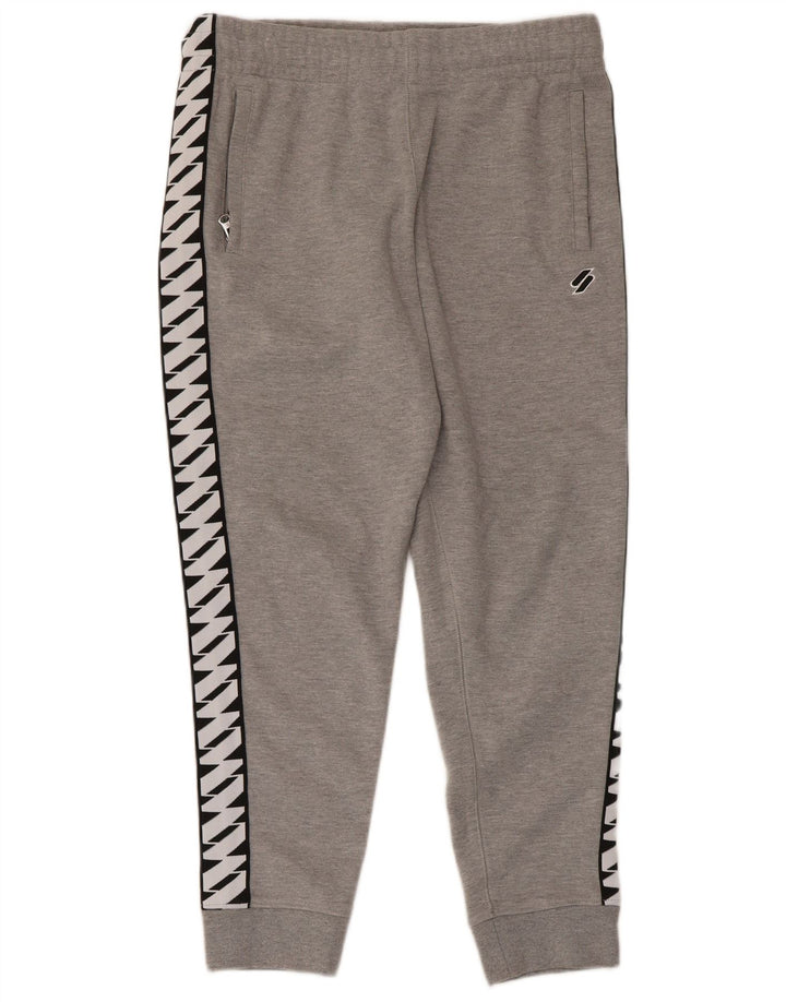 Pantaloni de trening grafic pentru bărbați Superdry Pantaloni de jogging Gri mediu Colorblock
