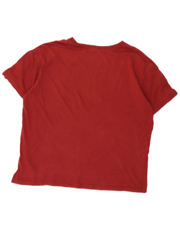 Tricou grafic Nike pentru bărbați Top mare din bumbac color-block color burgundy