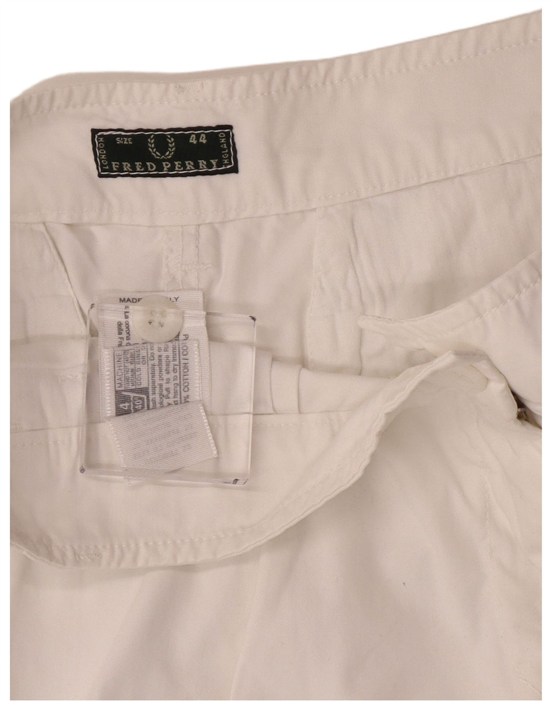 Pantaloni scurți chino Fred Perry pentru femei IT 44 Medium W30 Bumbac alb