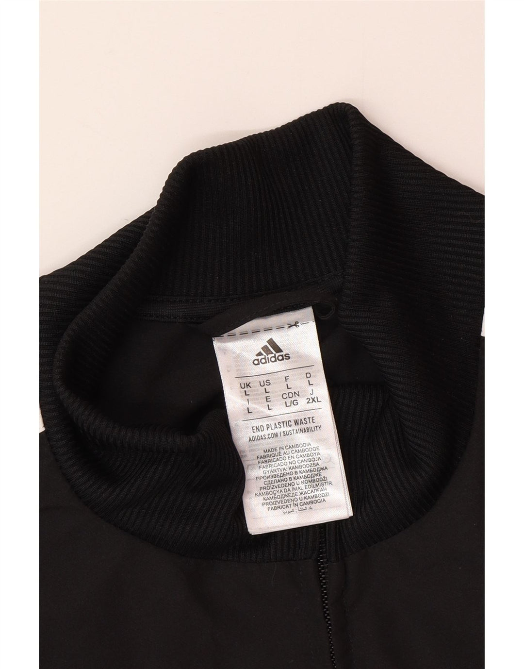 Jachetă de trening pentru bărbați Adidas, mare, negru, poliester