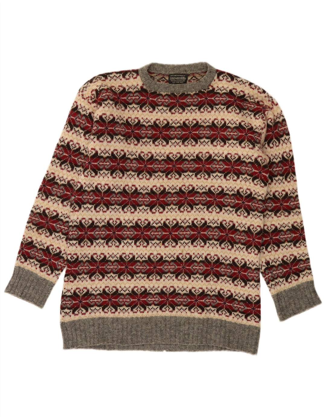 Pulover Vintage pentru bărbați cu gât crew pulover mediu multicolor Clasic