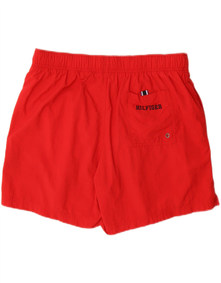 Pantaloni scurți de înot Tommy Hilfiger pentru bărbați, poliester roșu mare