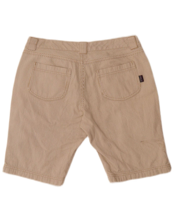 Pantaloni scurți casual Patagonia pentru femei US 8 Medium W30 Beige Pinstripe Bumbac