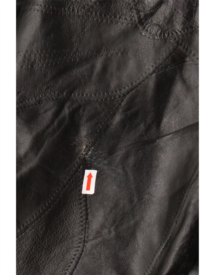 Jachetă de piele pentru bărbați VINTAGE UK 40, mare, neagră