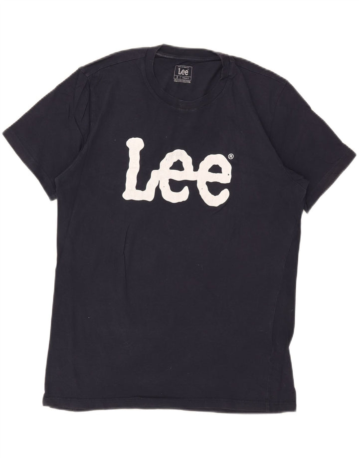 Tricou grafic Lee pentru bărbați, cu croială obișnuită, mic, bleumarin