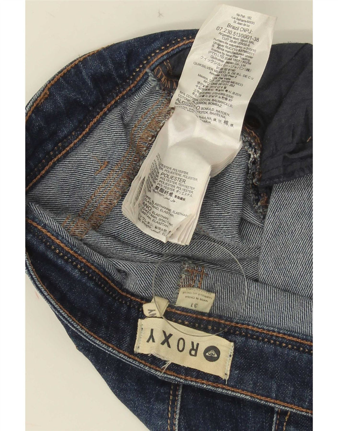 Blugi subțiri pentru femei Roxy W31 L28 bumbac bleumarin