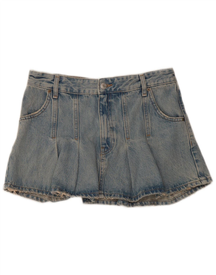 Fusta Mini Denim Zara Femei Mic W26 Bumbac Albastru