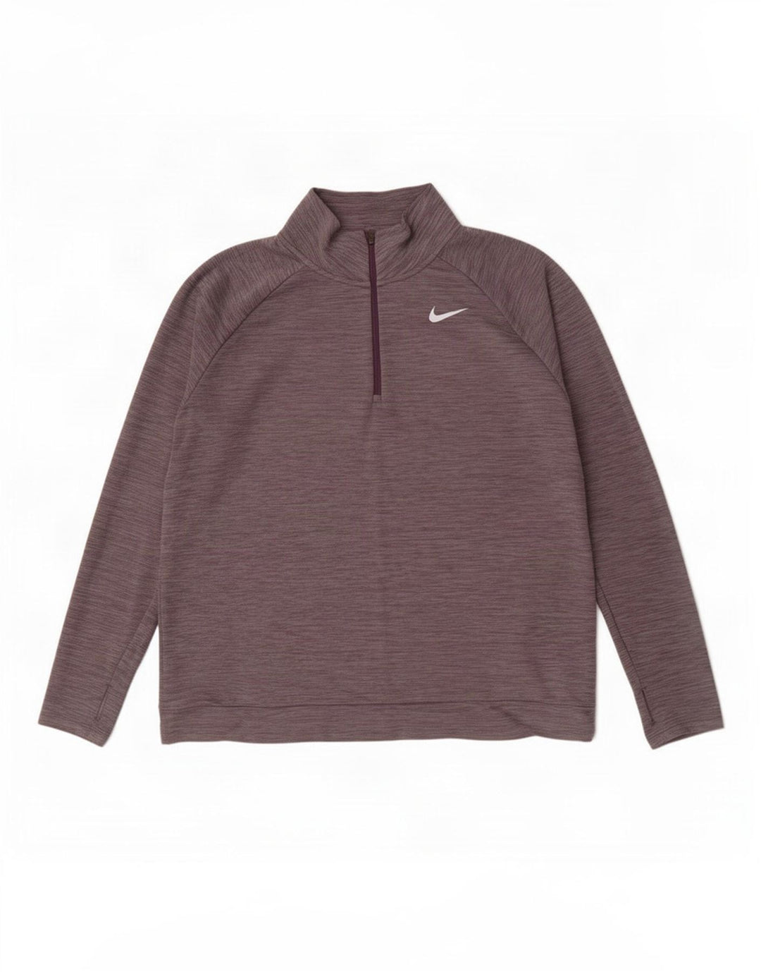 Top de trening pentru bărbați Dri Fit, cu fermoar și gât, din poliester striat XL