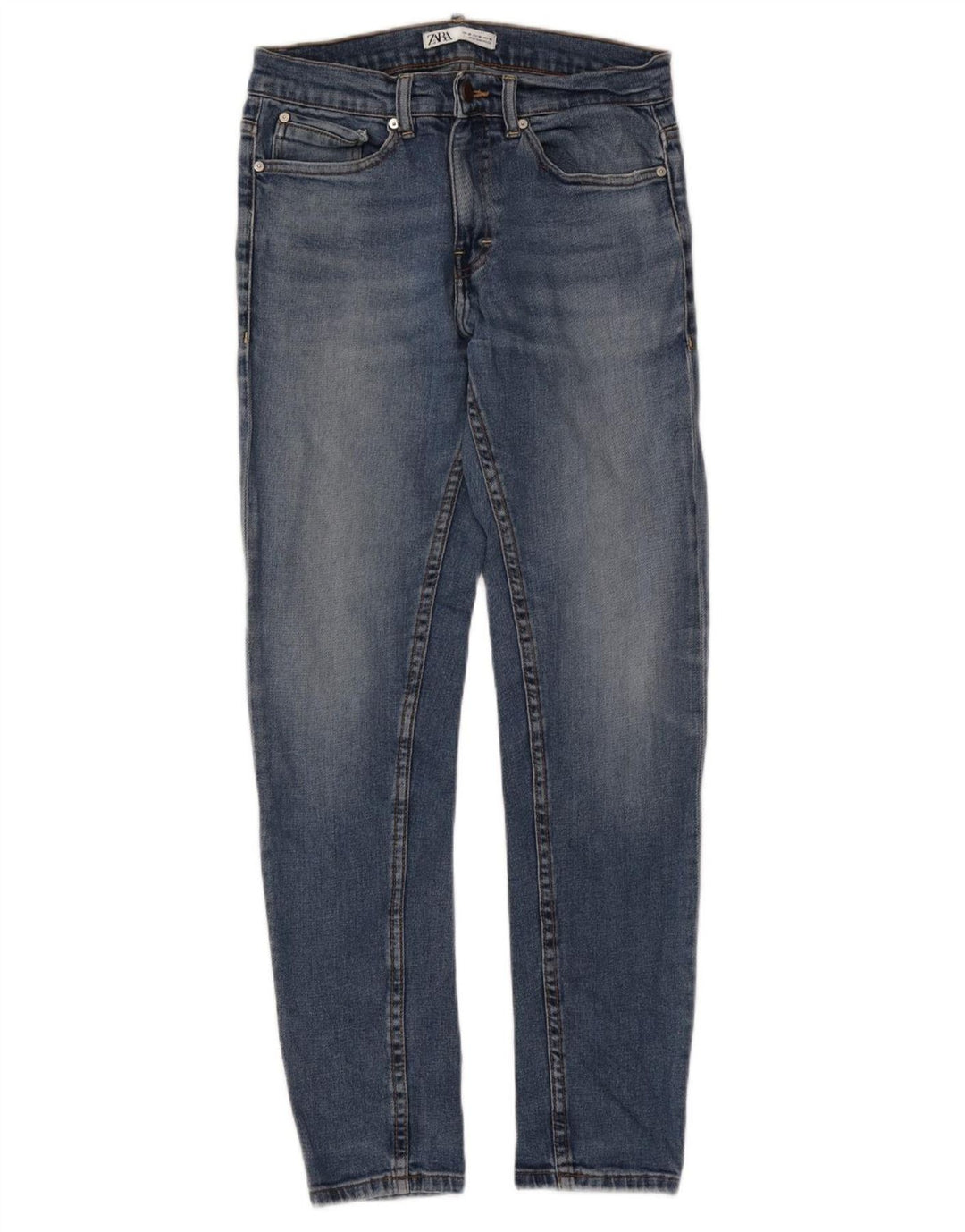 Blugi Slim Bărbați ZARA EU 38 Mici W30 L30 Albastru
