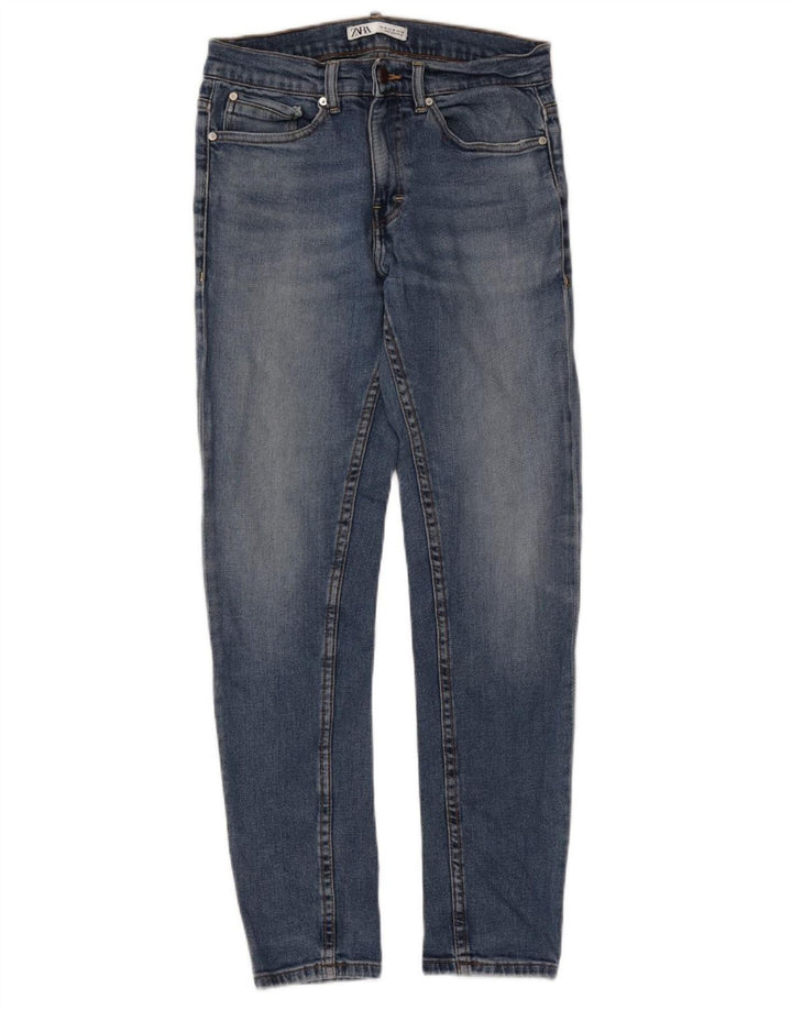 Blugi Slim Bărbați ZARA EU 38 Mici W30 L30 Albastru