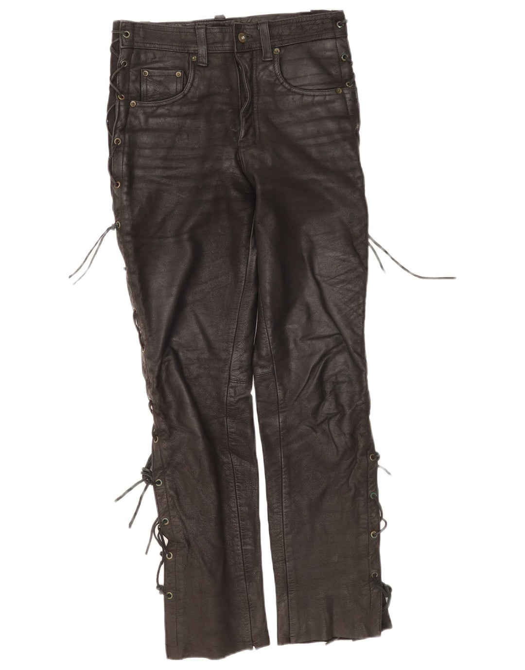 Pantaloni de piele Modeka pentru femei W28 L30 piele neagră