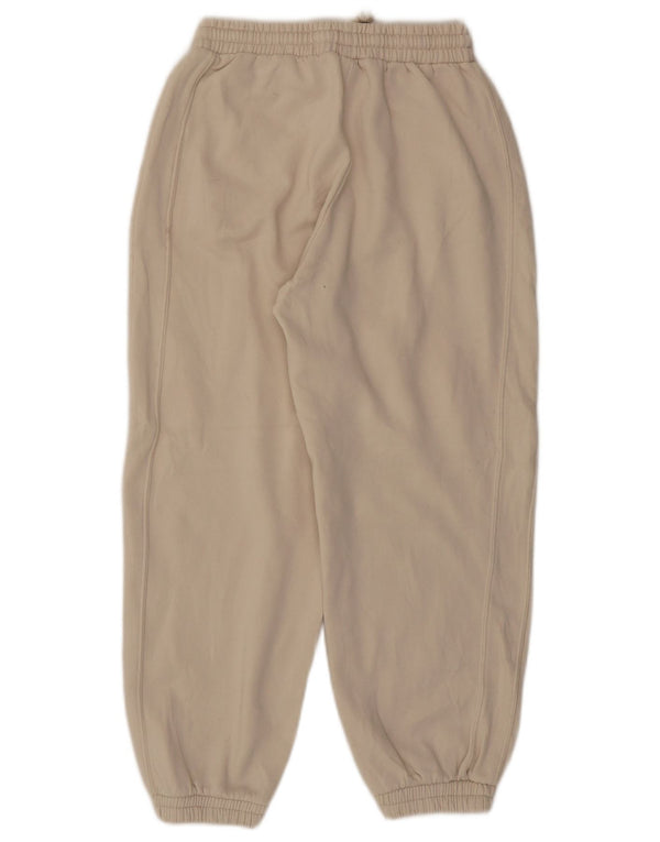 Pantaloni de trening Zara Femei Joggeri UK 12 Bumbac Bej Mediu
