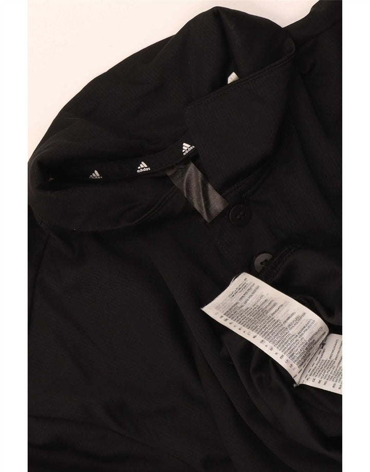 Tricou polo Adidas Aeroready pentru bărbați, poliester mediu negru