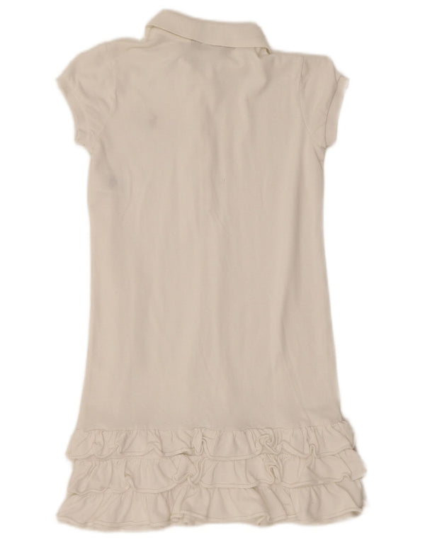 Rochie polo cu mânecă scurtă pentru fete Ralph Lauren 8-9 ani alb mediu