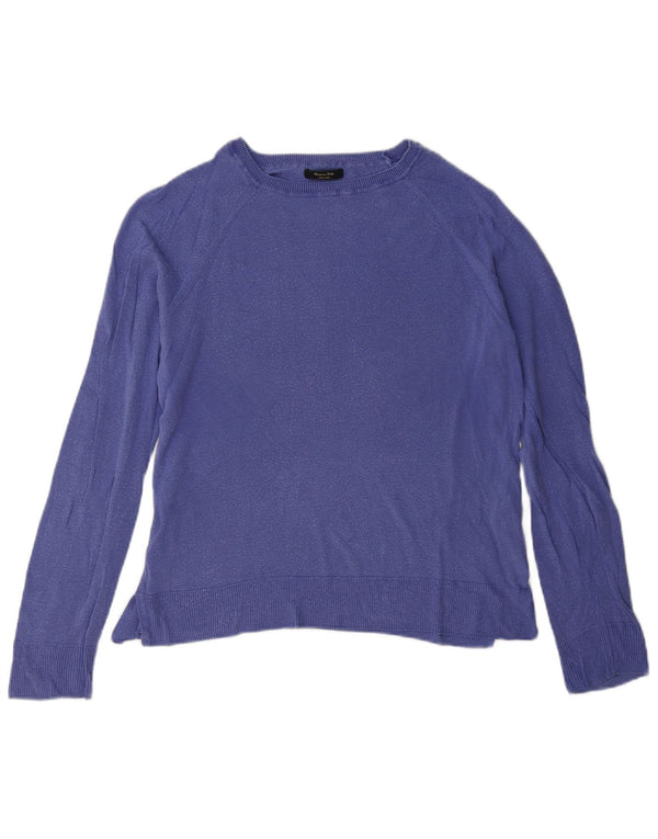 Bluză supradimensionată Massimo Dutti pentru femei UK 6 XS Lyocell bleumarin