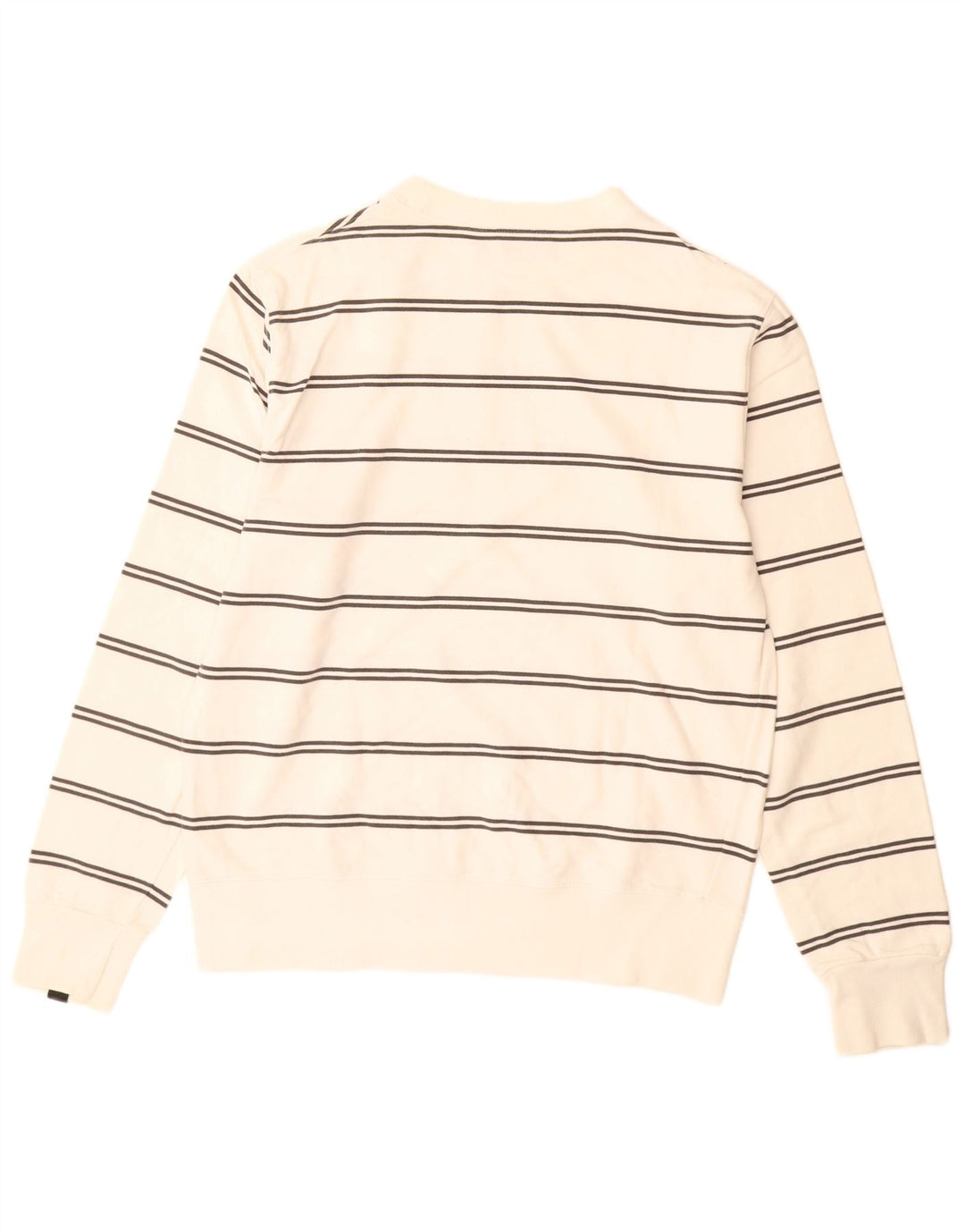 Pulover grafic pentru bărbați CONVERSE, bumbac cu dungi alb mediu, bumbac