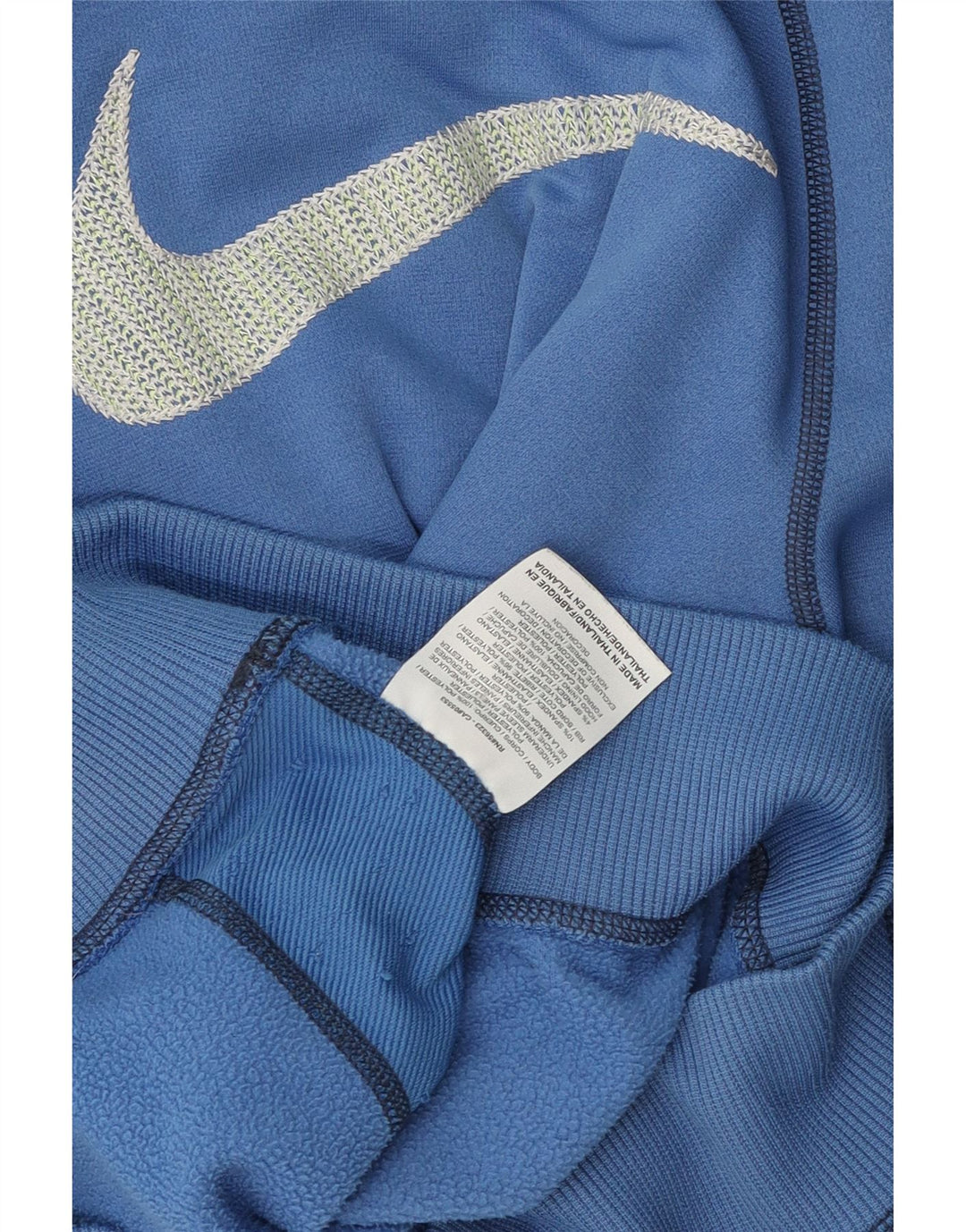 Pulover cu glugă cu grafic Nike pentru femei UK 10 Mic, albastru, poliester