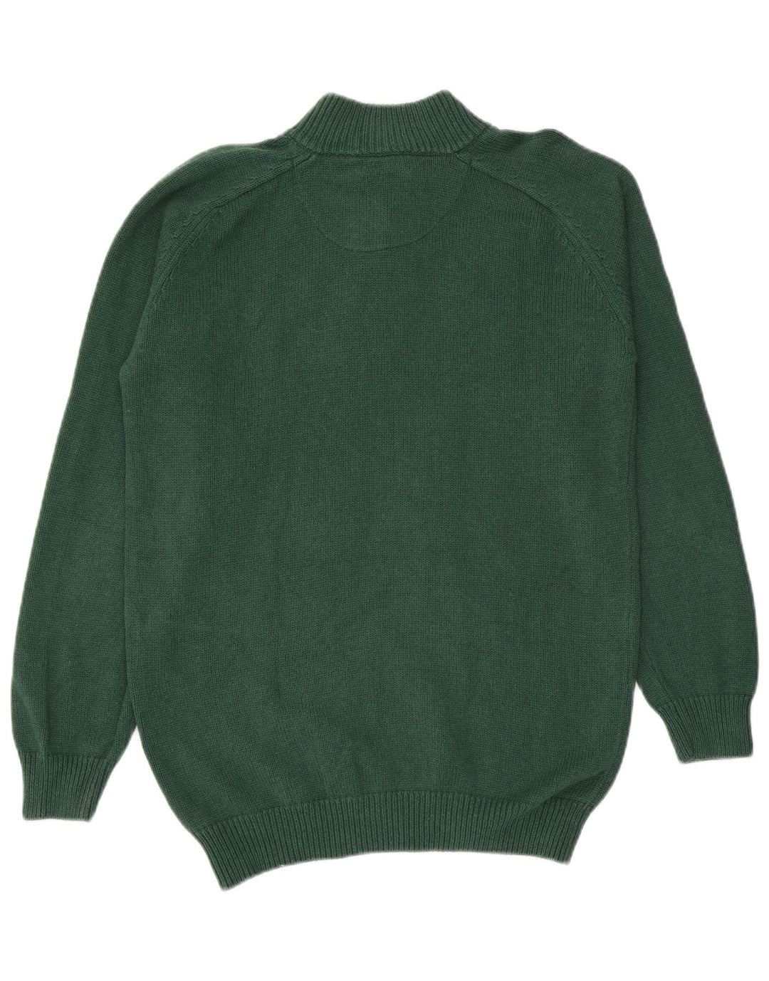 Massimo Dutti Pulover pentru bărbați cu gât cu nasturi, bumbac verde mediu