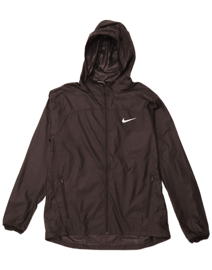 Jachetă de ploaie NIKE pentru bărbați, UK 40, mare, negru, poliester