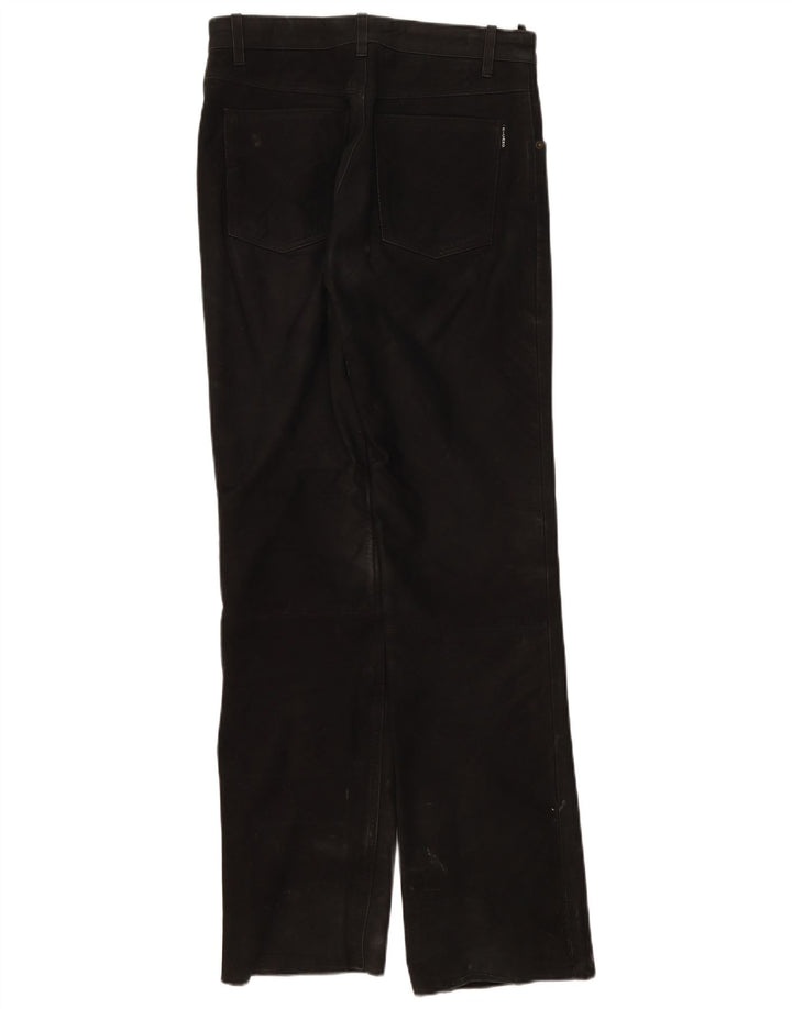 Pantaloni din piele pentru bărbați Ricano W30 L32 negru