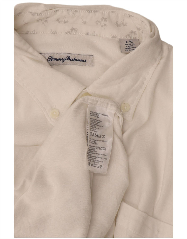 Cămașă pentru bărbați Tommy Bahama, mare, alb, Lyocell
