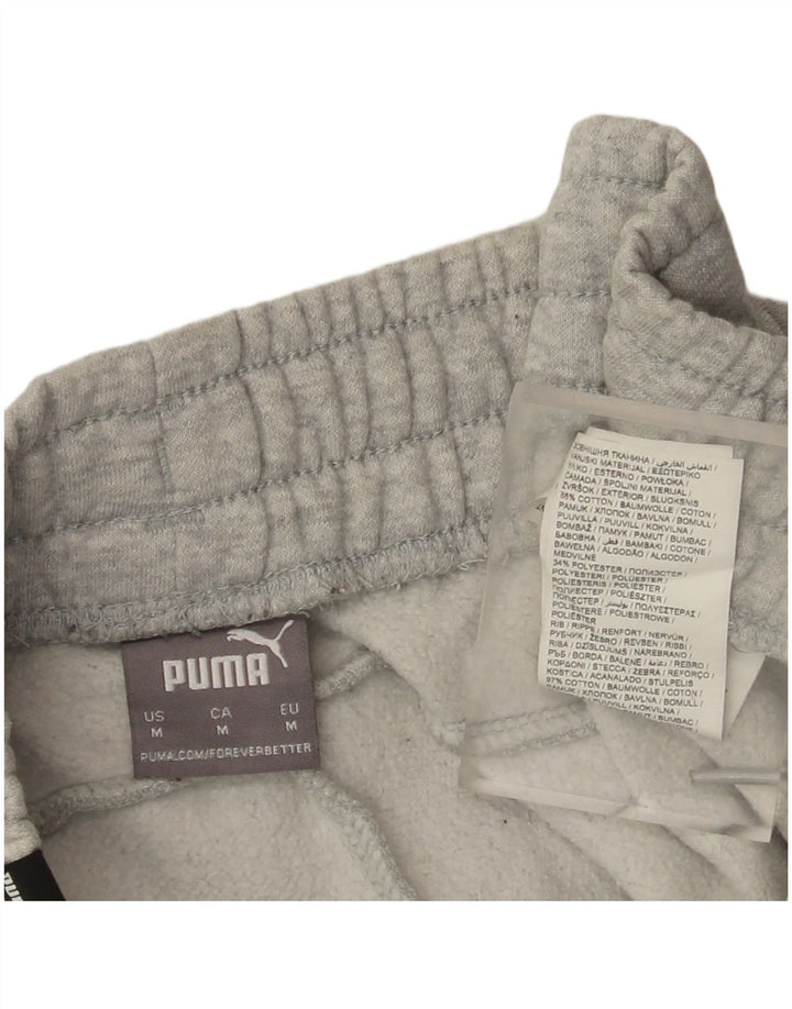 Pantaloni de trening Puma pentru bărbați Joggeri din bumbac cu pete gri medii