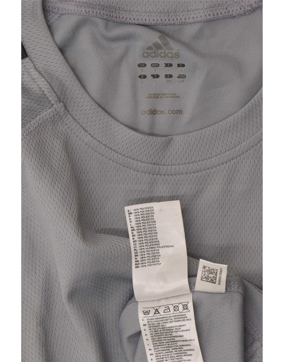 Tricou cu grafic Climalite Adidas pentru bărbați Top mare poliester gri